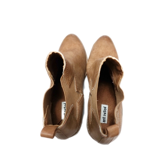 Not Rated Women's Lillian Faux Leather Stacked Heel Ankle Bootie Brown Sz 9.5 - Picture 5 of 8